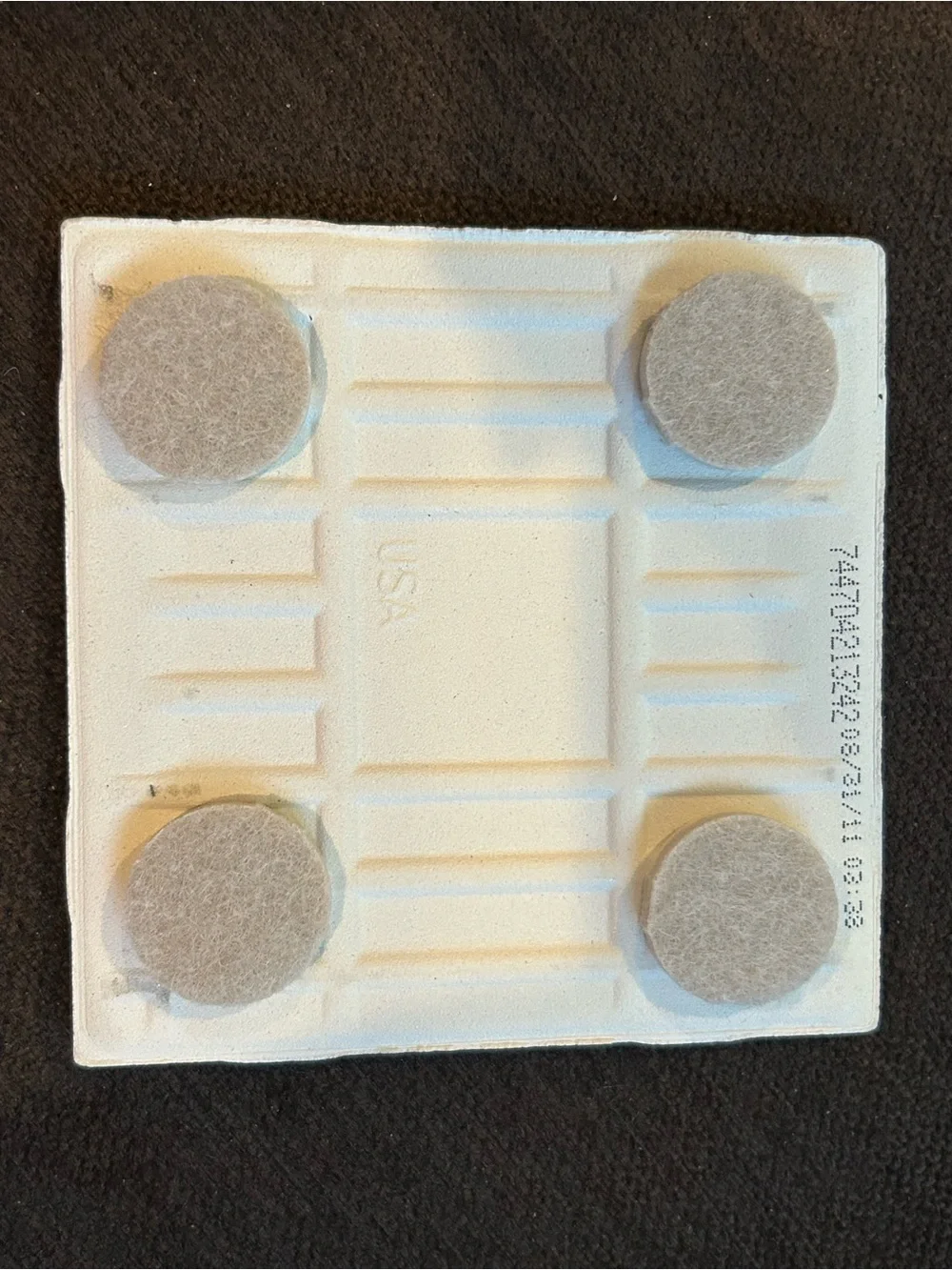 Unbranded Gray and White Decorative Ceramic Coasters - Set Accent